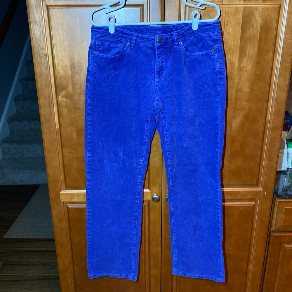 Patagonia Corduroy Pants Womens 29 Straight Cobalt Blue Organic Cotton